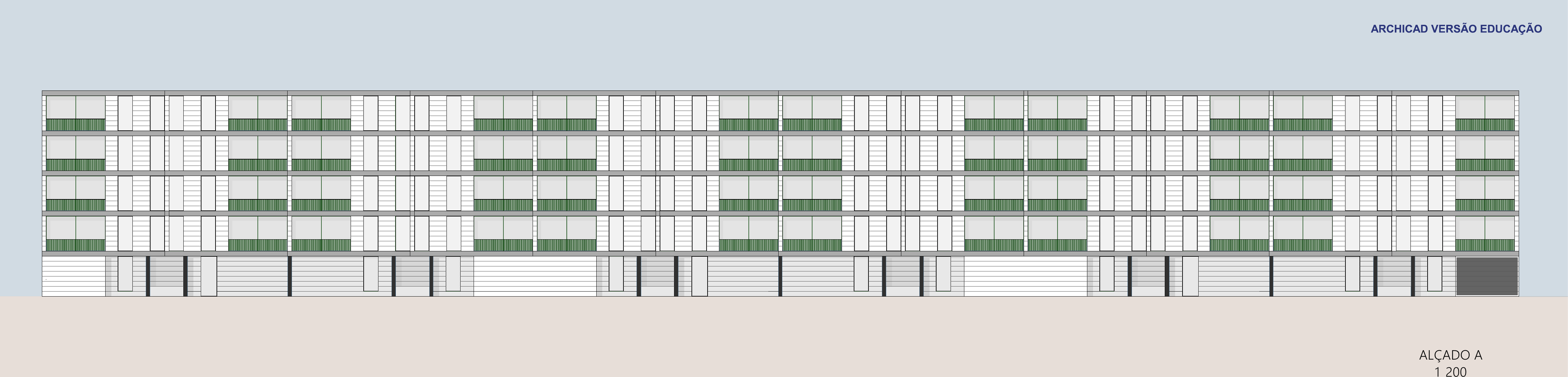 Measured street elevation drawing (alçado)